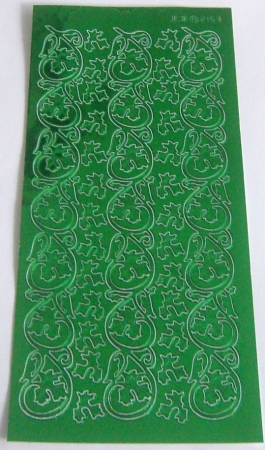 Stickerbogen 10 x 23 cm Bordüren grün