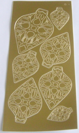 Stickerbogen 10 x 23 cm Ornamente gold