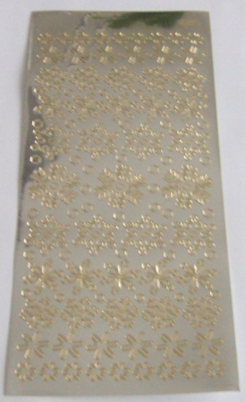 Stickerbogen 10 x 23 cm Eiskristalle silber