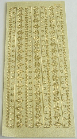 Stickerbogen 10 x 23 cm Bordüren gold