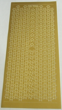 Stickerbogen 10 x 23 cm Bordüren gold