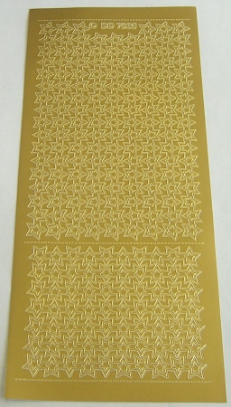 Stickerbogen 10 x 23 cm Bordüren gold