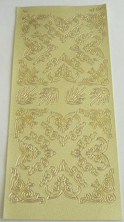 Stickerbogen 10 x 23 cm Rahmen gold