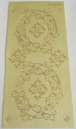 Stickerbogen 10 x 23 cm Ornamente gold