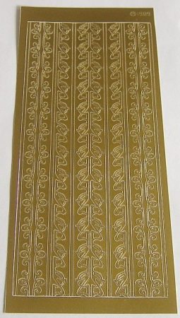 Stickerbogen 10 x 23 cm Bordüren gold