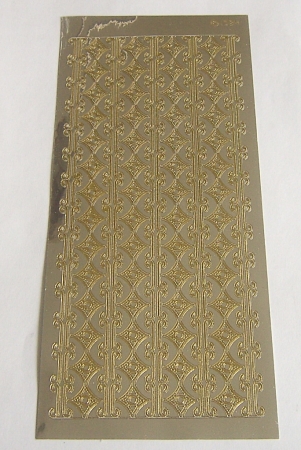 Stickerbogen 10 x 23 cm Bordüren silber