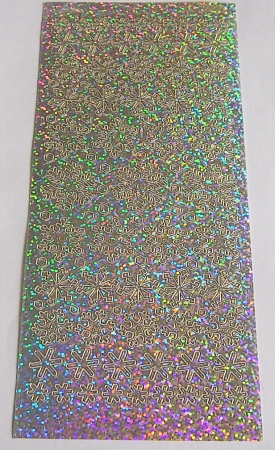 Stickerbogen 10 x 23 cm Eiskristalle