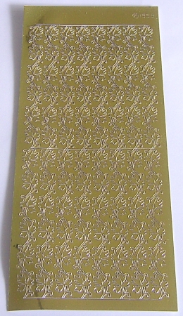 Stickerbogen 10 x 23 cm Bordüren gold