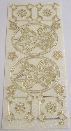Stickerbogen 10 x 23 cm Ornamente gold