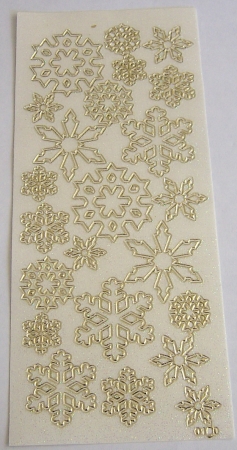 Stickerbogen 10 x 23 cm Eiskristalle