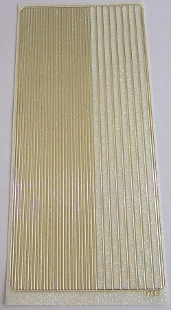 Stickerbogen 10 x 23 cm Bordüren gold