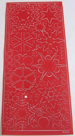 Stickerbogen 10 x 23 cm Eiskristalle