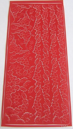 Stickerbogen 10 x 23 cm Bordüren rot