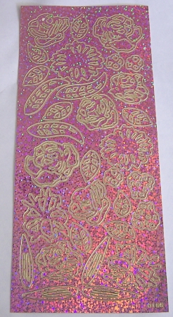 Stickerbogen 10 x 23 cm Blumen