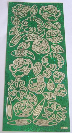 Stickerbogen 10 x 23 cm Blumen