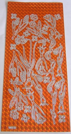 Stickerbogen 10 x 23 cm Blumen