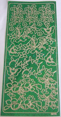 Stickerbogen 10 x 23 cm Blumen