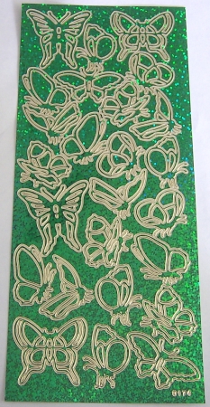 Stickerbogen 10 x 23 cm Schmetterlinge