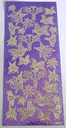 Stickerbogen 10 x 23 cm Insekten