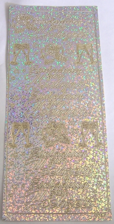 Stickerbogen 10 x 23 cm Hochzeit