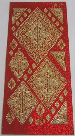 Stickerbogen 10 x 23 cm Ornamente