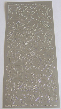 Stickerbogen 10 x 23 cm Herzen