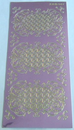 Stickerbogen 10 x 23 cm Ornamente flieder