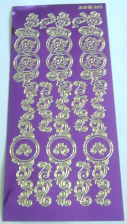 Stickerbogen 10 x 23 cm Bordüren