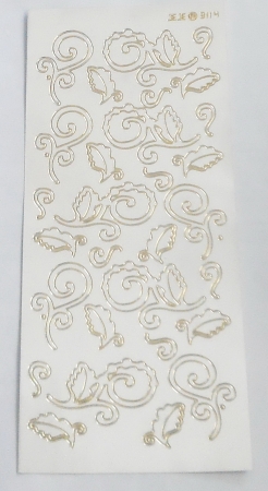 Stickerbogen 10 x 23 cm Ornamente silber glänzend