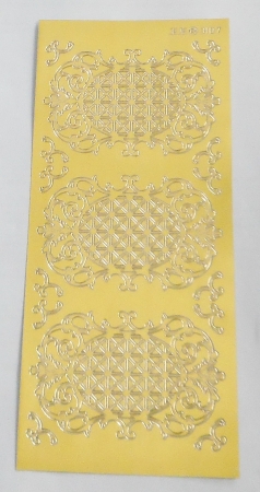 Stickerbogen 10 x 23 cm Ornamente gold glänzend