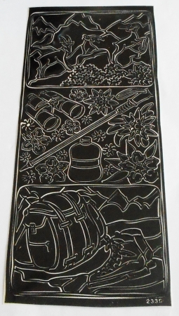 Stickerbogen 10 x 23 cm schwarz