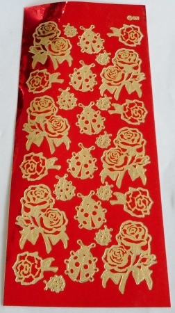 Stickerbogen 10 x 23 cm Blüten