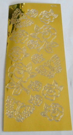 Stickerbogen 10 x 23 cm Blüten