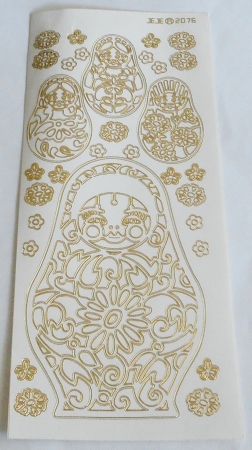 Stickerbogen 10 x 23 cm weiss