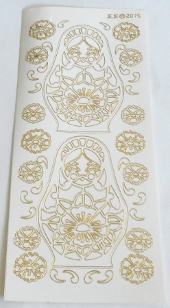 Stickerbogen 10 x 23 cm weiss