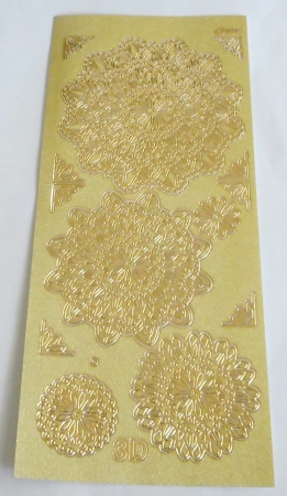 3D Stickerbogen 10 x 23 cm Ornamente