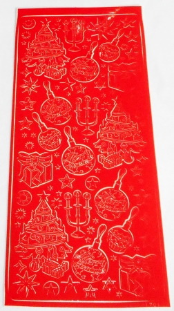 Stickerbogen 10 x 23 cm Weihnachtliche Motive