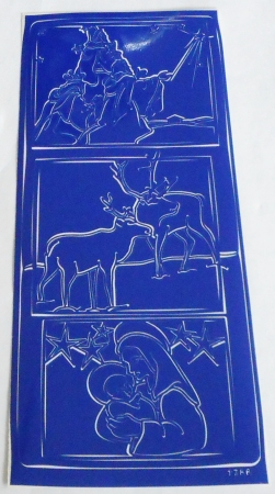 Stickerbogen 10 x 23 cm Weihnachtliche Motive