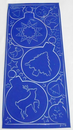 Stickerbogen 10 x 23 cm Weihnachtliche Motive