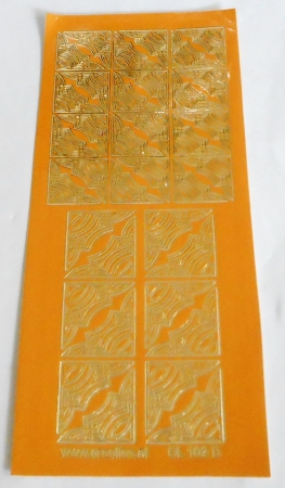 Stickerbogen 10 x 23 cm Ecken orange