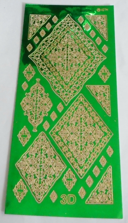 3D Stickerbogen 10 x 23 cm Ornamente