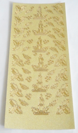 Stickerbogen 10 x 23 cm Weihnachtliche Motive