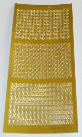 Stickerbogen 10 x 23 cm Buchstaben P, Q und R