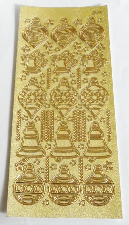 Stickerbogen 10 x 23 cm Weihnachtliche Motive