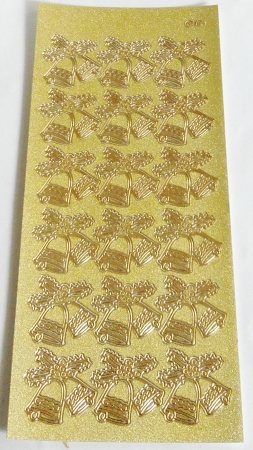 Stickerbogen 10 x 23 cm Glocken