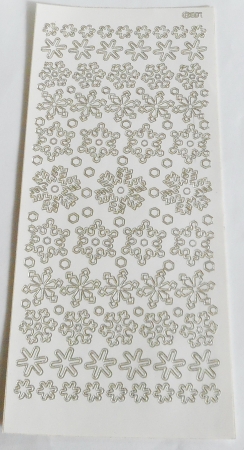 Stickerbogen 10 x 23 cm Eiskristalle