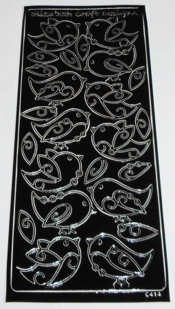 Stickerbogen 10 x 23 cm Vögel