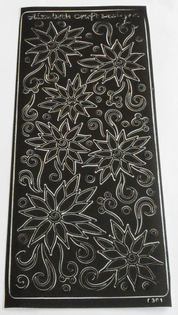 Stickerbogen 10 x 23 cm schwarz