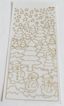 Stickerbogen 10 x 23 cm Weihnachtliche Motive