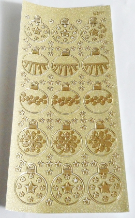 Stickerbogen 10 x 23 cm Weihnachtliche Motive